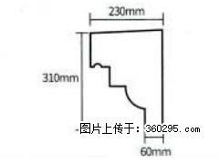 产品分解图型 - 檐口线，型号：SX311-YK-3，规格：230x310mm(3) - 宜昌三象EPS建材 yc.sx311.cc